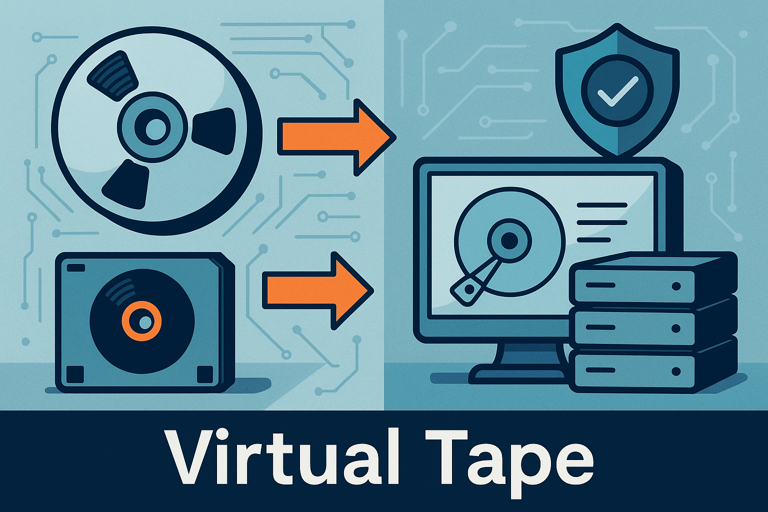 Virtual tape access using modern storage